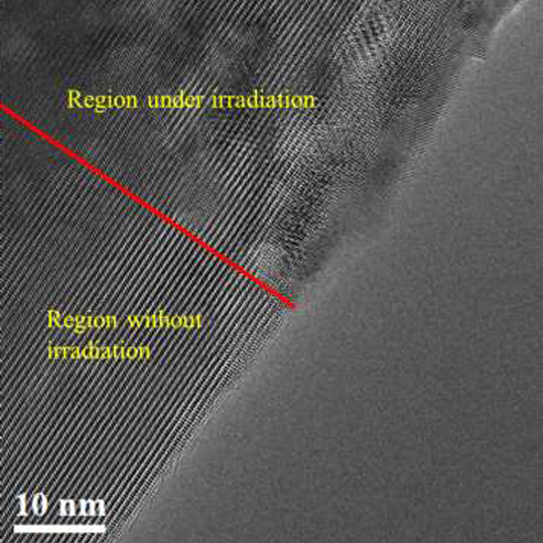 Atomic-Scale Observation of Irradiation-Induced Surface Oxidation by In Situ Transmission Electron Microscopy